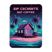 Retro 80er Neon Synthwave Tropical Island Summer Magnet (Vertikal)