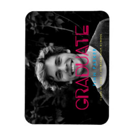 Retro 80er Neonleuchten Foto Abschluss Magnet