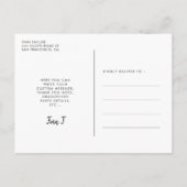 Retro 80er Neonleuchten Foto Abschluss Postkarte (Rückseite)