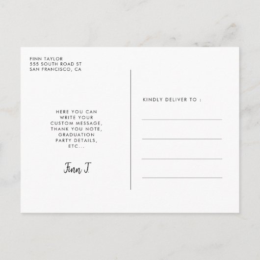 Retro 80er Neonleuchten Foto Abschluss Postkarte (Rückseite)