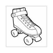 Retro 80er Niedlich Cartoon Roller Skate Gummistempel (Prägung)