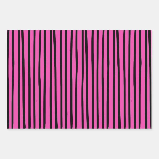 Retro 80er Paint Spritzer Streifen Graffiti Doodle Geschenkpapier Set (Vorderseite 3)