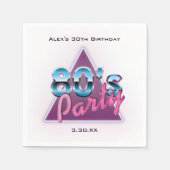Retro 80er Party Napkins Serviette (Vorderseite)