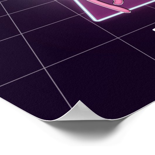 Retro 80er Party Poster (Ecke)