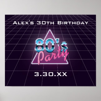 Retro 80er Party Poster