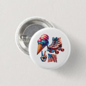 Retro-80er-Patriot-Flagge Button (Vorne & Hinten)