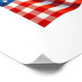 Retro-80er-Patriot-Flagge Poster (Ecke)