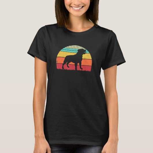 Retro 80er Pitbull Dog Lover T-Shirt (Vorderseite)