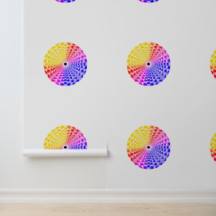 Retro 80er Pixelart-Glaspyramide Schachbrett  Tapete