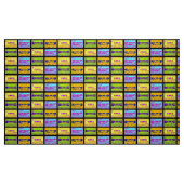 Retro 80er Pop Art Kassetten Stoff (Fat Quarter (45,7 x 55,9 cm))