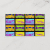 Retro 80er Pop Art Kassetten Visitenkarte (Rückseite)