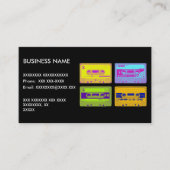 Retro 80er Pop Art Kassetten Visitenkarte (Vorderseite)