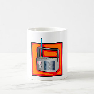 Retro-80er-Pop-Art-Radio Vibrant Vintage Kaffeetasse