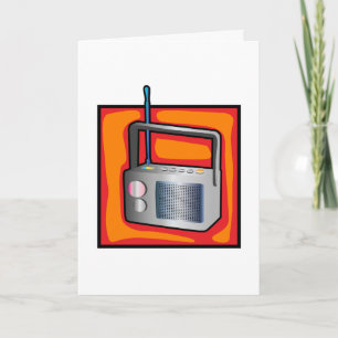 Retro-80er-Pop-Art-Radio Vibrant Vintage Karte
