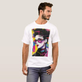 Retro 80er Pop Culture Pop Art Graphic T - Shirt (Vorne ganz)