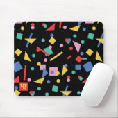 Retro 80er Pop geometrische Formen Mauspad (Mit Mouse)