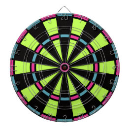 Retro 80er Pop Neonfarben Dartscheibe
