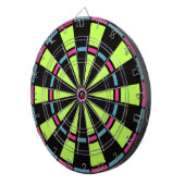 Retro 80er Pop Neonfarben Dartscheibe (Vorderseite rechts)