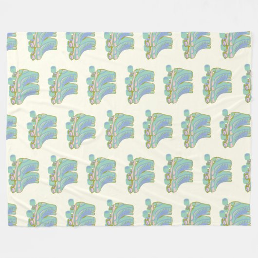 Retro 80er Roller Skate Muster Pastel Skater 90er Fleecedecke (Vorderseite (Horizontal))