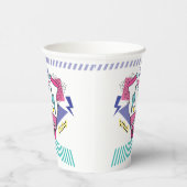 Retro 80er Roller Skate Party Papierbecher (Rechts)