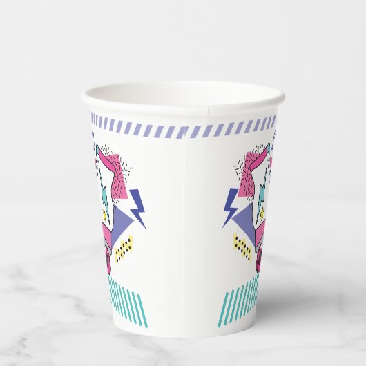 Retro 80er Roller Skate Party Papierbecher (Rechts)