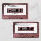Retro 80er Rose Gold Glitzer Kassettenband Visitenkarte (Vorne/Hinten)