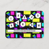 RETRO 80er SHAPE PATTERN BUSINESS COMPANY LOGO Visitenkarte (Vorderseite)