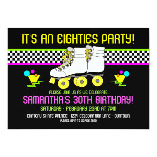 80er Party Einladungen Zazzle De