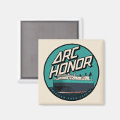 Retro 80er Skate Shop Logo Magnet (Vorderseite/Rückseite)
