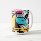 Retro 80er Spritzer Neues Wellenmuster Personalisi Kaffeetasse (VorderseiteRechts)