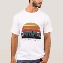Retro 80er Stadt-Skyline Sonnenuntergang Vintage-S