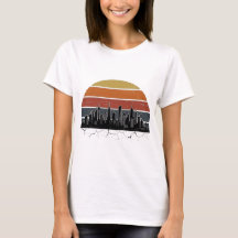 Retro 80er Stadt-Skyline Sonnenuntergang Vintage-S