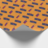 Retro 80er Stil Hintergrund, bunt. Geschenkpapier (Ecke)
