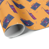 Retro 80er Stil Hintergrund, bunt. Geschenkpapier (Rolleneckpunkt)
