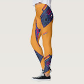 Retro 80er Stil Hintergrund, bunt. Leggings (Links)