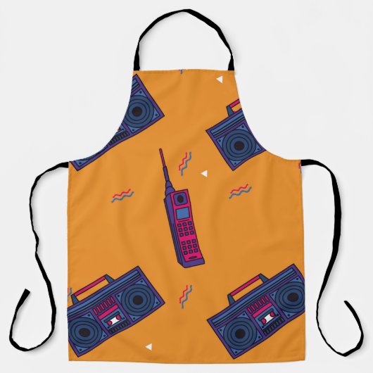 Retro 80er Stil Hintergrund, bunt. Schürze (Vorderseite)