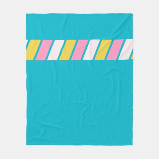 Retro 80er Streifen Fleecedecke (Vorderseite)