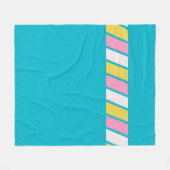 Retro 80er Streifen Fleecedecke (Vorderseite (Horizontal))