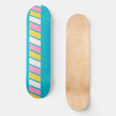 Retro 80er Streifen Skateboard (Vorderseite)