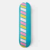 Retro 80er Streifen Skateboard (Vorderseite)