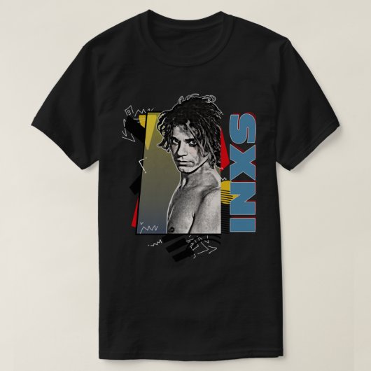 Retro 80er Styled INXS T-Shirt (Design vorne)