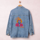 Retro 80er Synthwave Mädchen "Zu cool, um sich zu  Jeansjacke (Hangar)