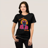 Retro 80er Synthwave Mädchen "Zu cool, um sich zu  Tri-Blend Shirt (Vorderseite voll)
