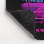 Retro 80er Synthwave Vaporwave Neon Grid Landschaf Mousepad (Ecke)
