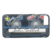 Retro 80er T3 Kassette Audiotape iPhone Case (Rückseite (Horizontal))