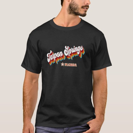 Retro 80er Tarpon Springs Florida Fl T-Shirt (Vorderseite)