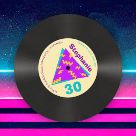 Retro 80er Themed 30. Geburtstag Party Imitate Rec Einladung