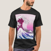 Retro 80er Vaporwave Great Wave T-Shirt (Vorderseite)
