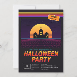 Retro-80er-VHS-Horrorfilm-Halloween-Party Einladung