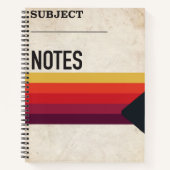 Retro 80er VHS Tape Notebook School Stranger Dinge Notizblock (Vorderseite)
